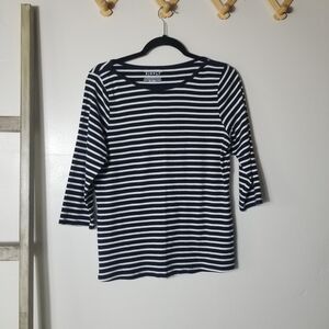 SIMPLY STYLED WOMEN'S STRIPED BLOUSE SIZE XL (SEE ALL PHOTOS)